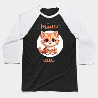 orange cat cute smiling Baseball T-Shirt